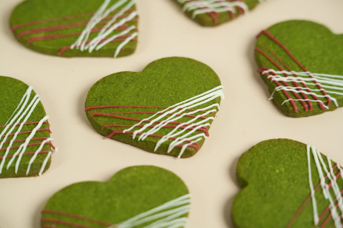 Chocolate Drizzle for Matcha Sable Cookies